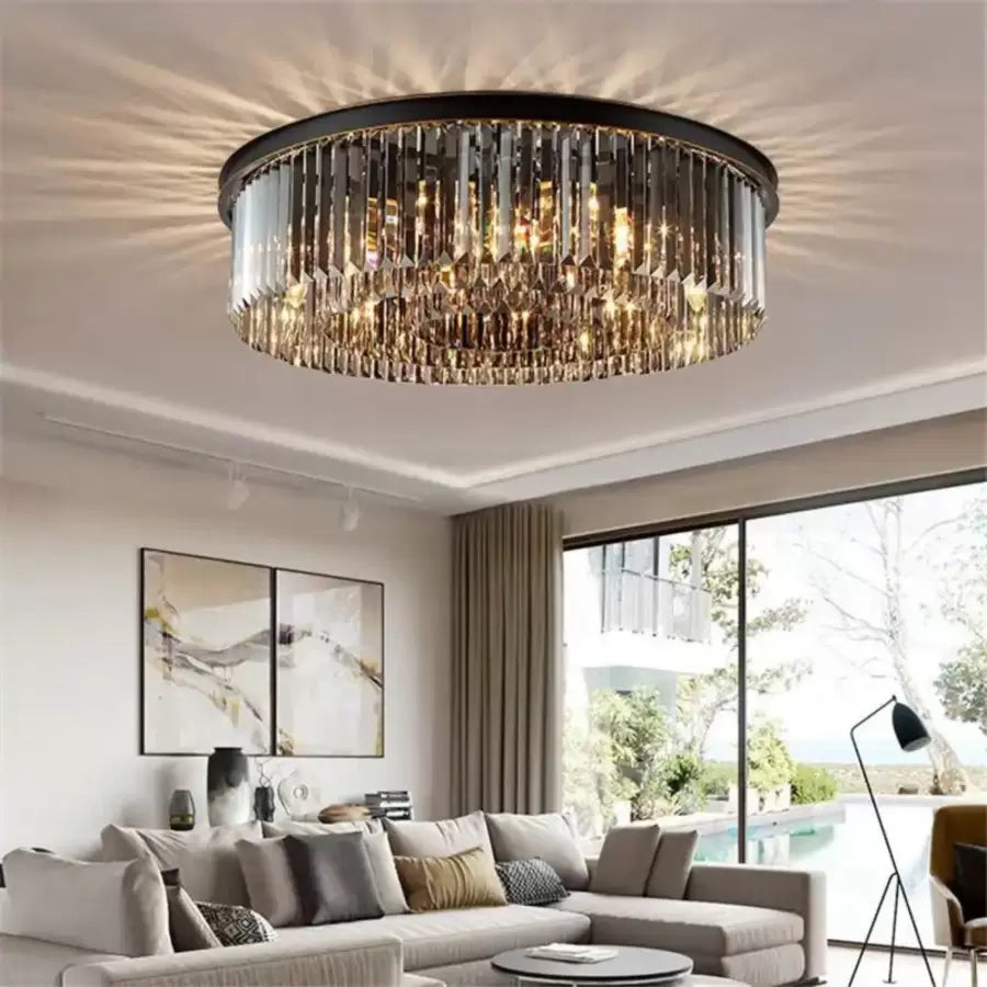 Crystal Chandelier Brady Ø40 cm, 6xE14, Grey Crystal Chandeliers Προεπιλεγμένος τίτλος Alessandro Design