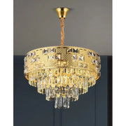 Crystal Chandelier NEUSCHWANSTEIN Nobile 4xE14, Διάμετρος 40cm, Χρυσό, Ρυθμιζόμενο ύψος Κρυστάλλινοι Πολυέλαιοι Προεπιλεγμένος τίτλος Alessandro Design