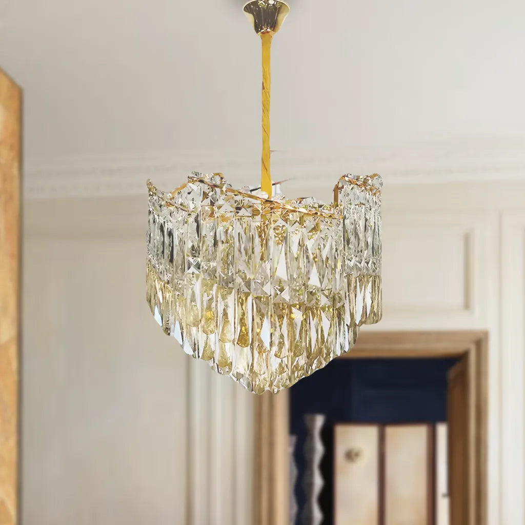 Crystal Chandelier TOPKAPI Eleganza 8x E14, Διάμετρος 49cm, Γυαλιστερό Χρυσό, Ρυθμιζόμενο Ύψος Crystal Chandeliers Προεπιλεγμένος τίτλος Alessandro Design
