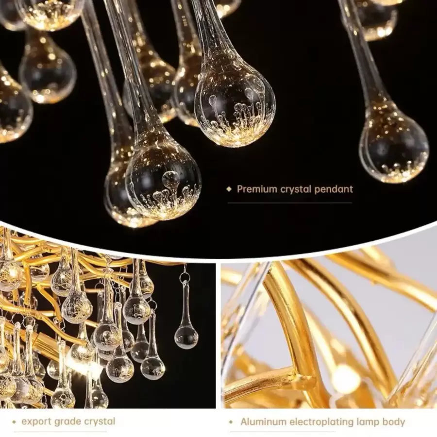 Crystal Chandelier Nathanael 7x G9 Gold Crystal Chandeliers Προεπιλεγμένος τίτλος Alessandro Design