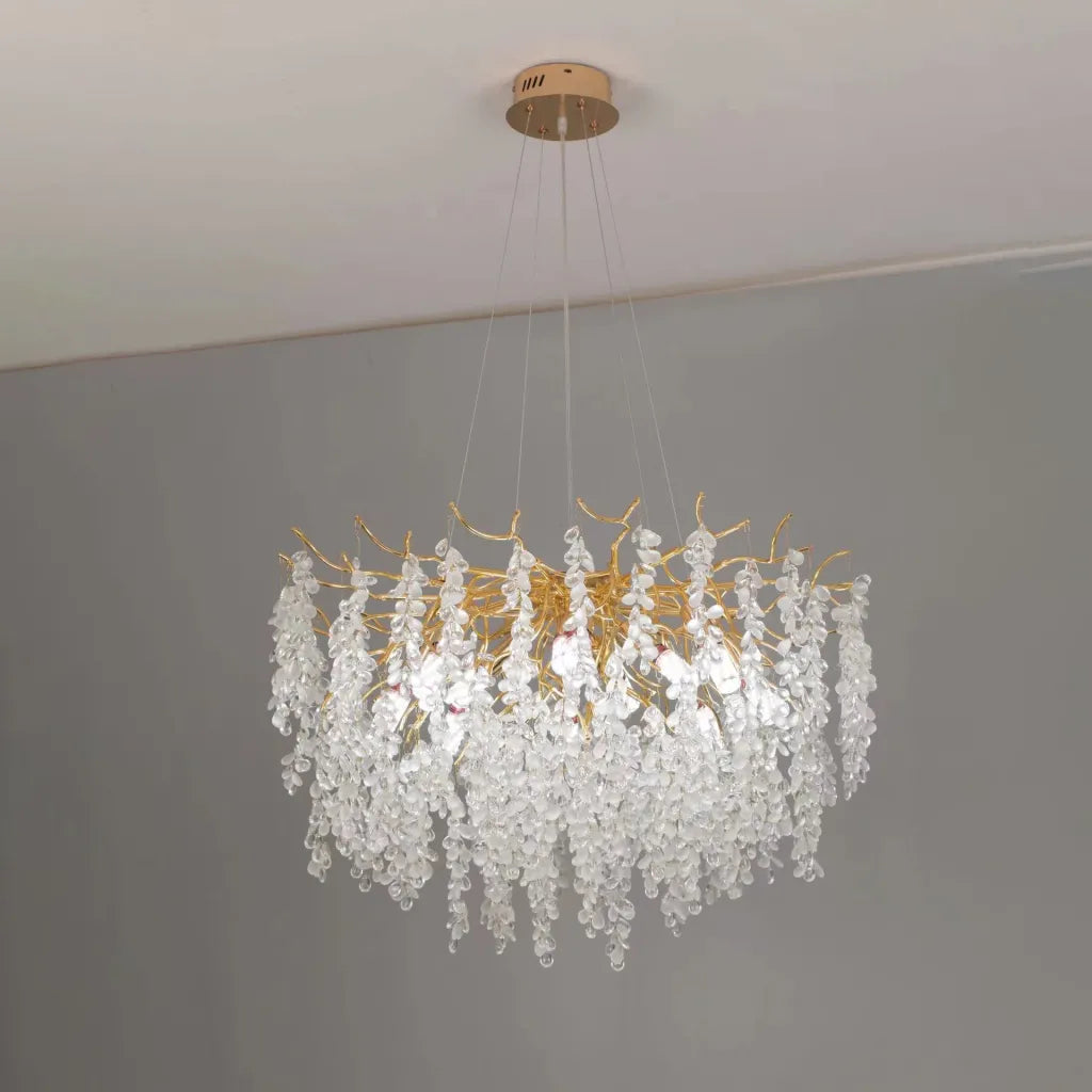 WALTZ Cascade Crystal Chandelier, 6x G9, Gold, 60cm, Ρυθμιζόμενο ύψος Crystal Chandeliers Προεπιλεγμένος τίτλος Alessandro Design