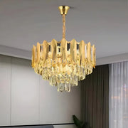 Κρυστάλλινος πολυέλαιος BUCKINGHAM Elegance 8x E14, Διάμετρος 49 cm, Γυαλιστερό χρυσό, Ρυθμιζόμενο ύψος Κρυστάλλινοι πολυέλαιοι Προεπιλεγμένος τίτλος Alessandro Design