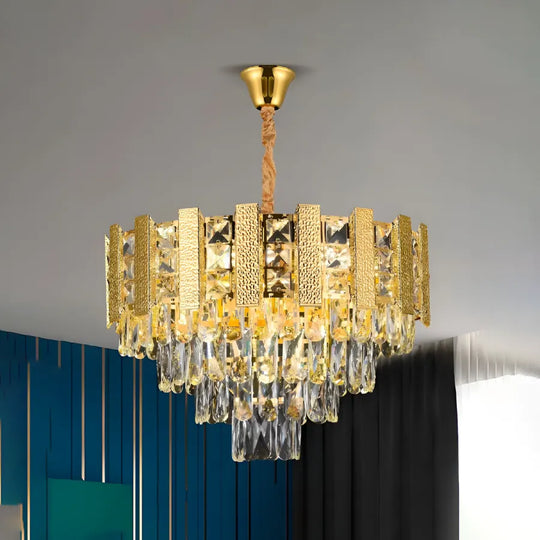 Crystal Chandelier PELES Nobile 4xE14, Διάμετρος 40cm, Γυαλιστερό Χρυσό, Ρυθμιζόμενο Ύψος Crystal Chandeliers Προεπιλεγμένος τίτλος Alessandro Design