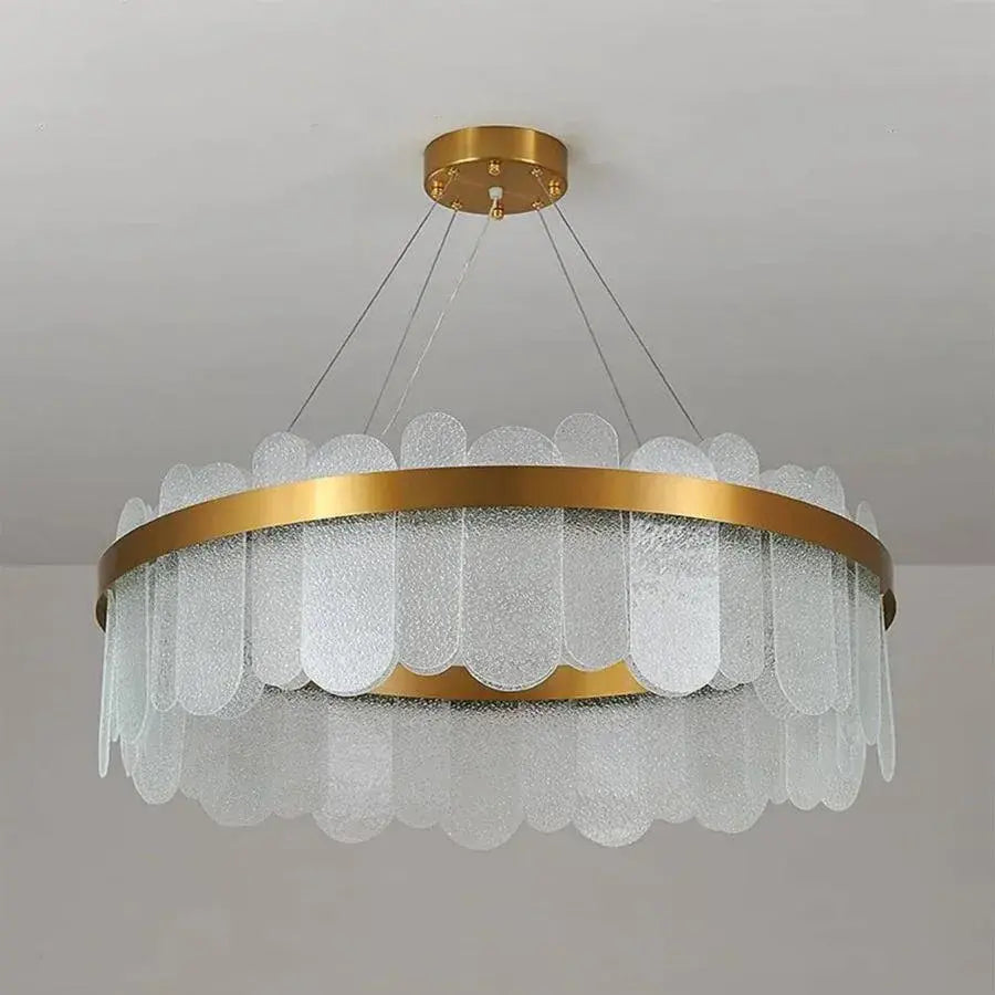 Πολυέλαιος LED με Τηλεχειριστήριο Alonzo 93W Dimmable Διάμετρος 60cm Χρυσοί Κρύσταλλοι Πολυέλαιοι Προεπιλεγμένος Τίτλος Alessandro Design