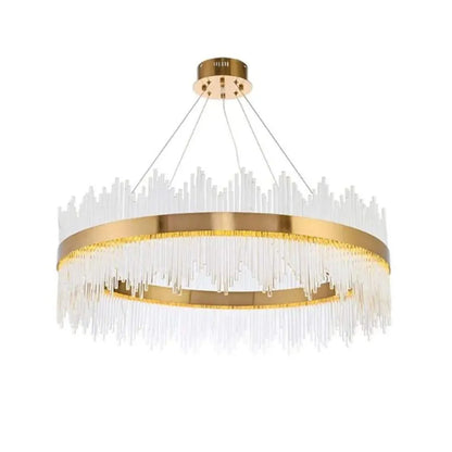 Πολυέλαιος LED με τηλεχειριστήριο Aurelio 133W Dimable Gold Chandelier Crystal Προεπιλεγμένος τίτλος Alessandro Design