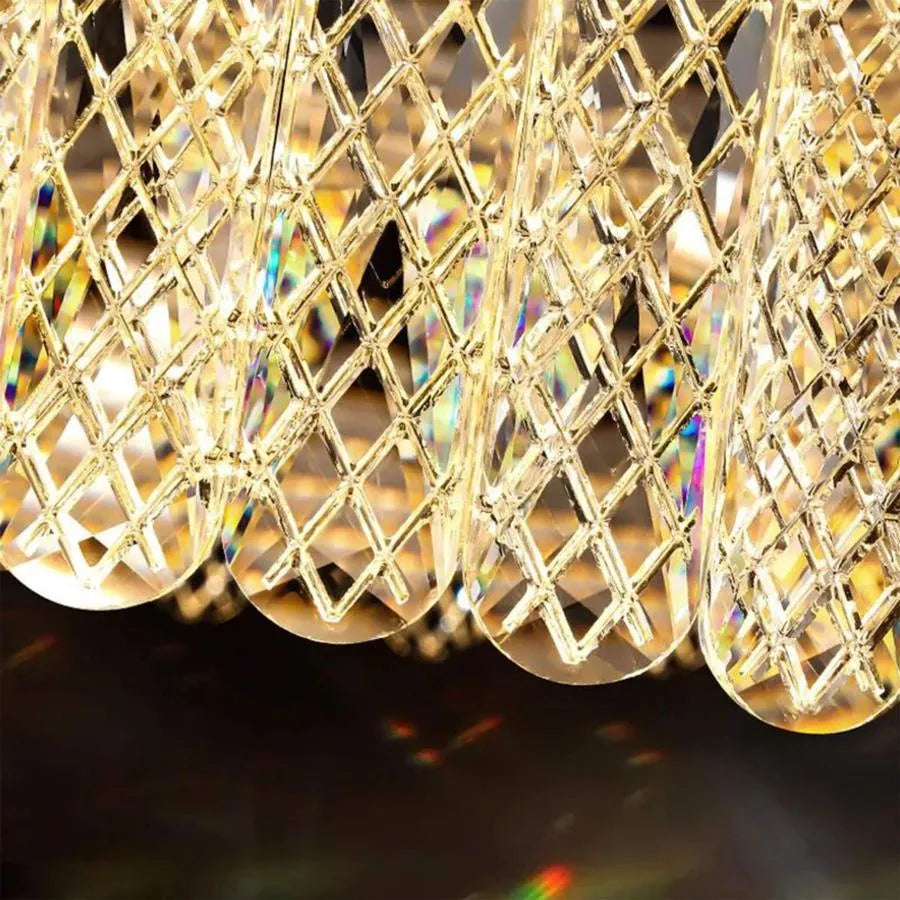 Πολυέλαιος LED με τηλεχειριστήριο Zakir 100W, Gold Candelabre Cristal Προεπιλεγμένος τίτλος Alessandro Design