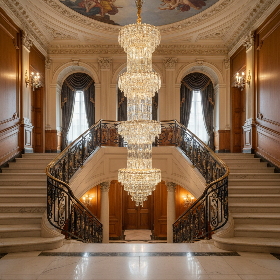 Crystal Chandelier IMPERIUM 45xE14, D55 cm, Gold, Ρυθμιζόμενο ύψος, Metal and Crystal Crystal Chandeliers Προεπιλεγμένος τίτλος Alessandro Design