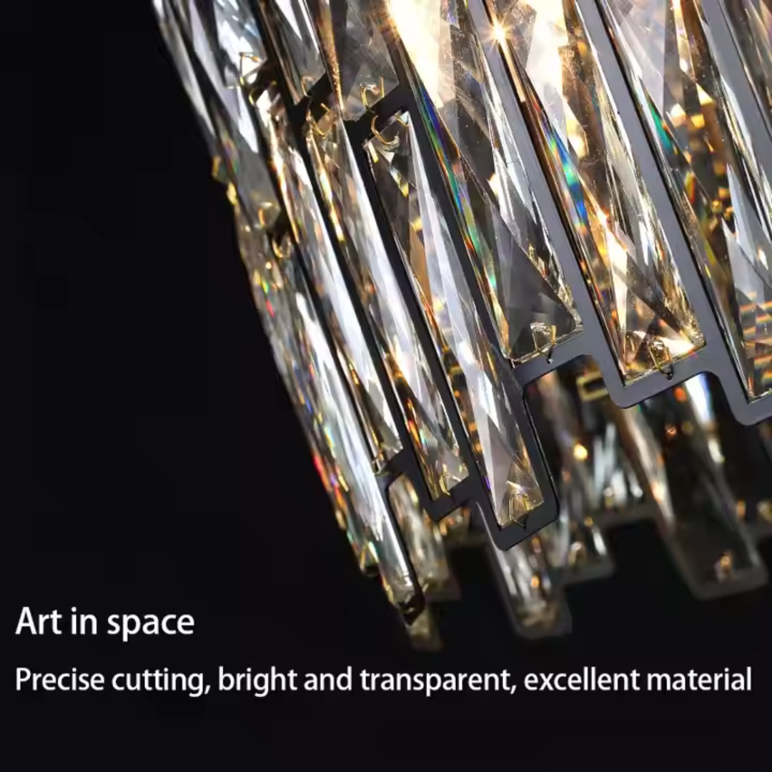 Crystal Chandelier MALBORK Eleganza 8xE14, Διάμετρος 49cm, Μαύρο, Ρυθμιζόμενο Ύψος Crystal Chandeliers Προεπιλεγμένος τίτλος Alessandro Design