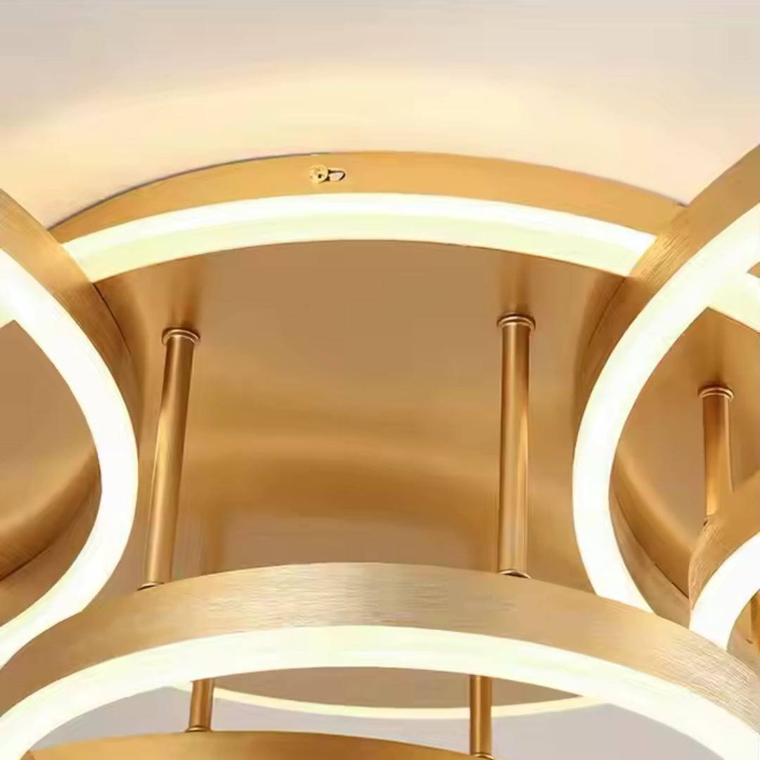 Πολυέλαιος LED με τηλεχειριστήριο RIGA LILITH 68W, 3 κύκλοι, κρύο/θερμ/ουδέτερο φως, ρυθμιζόμενο, λαμπερό χρυσό LED πολυέλαιοι με τηλεχειριστήριο Προεπιλεγμένος τίτλος Alessandro Design