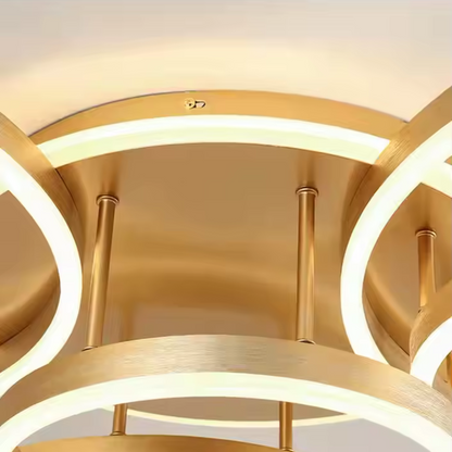 Πολυέλαιος LED με τηλεχειριστήριο RIGA LILITH 68W, 3 κύκλοι, κρύο/θερμ/ουδέτερο φως, ρυθμιζόμενο, λαμπερό χρυσό LED πολυέλαιοι με τηλεχειριστήριο Προεπιλεγμένος τίτλος Alessandro Design