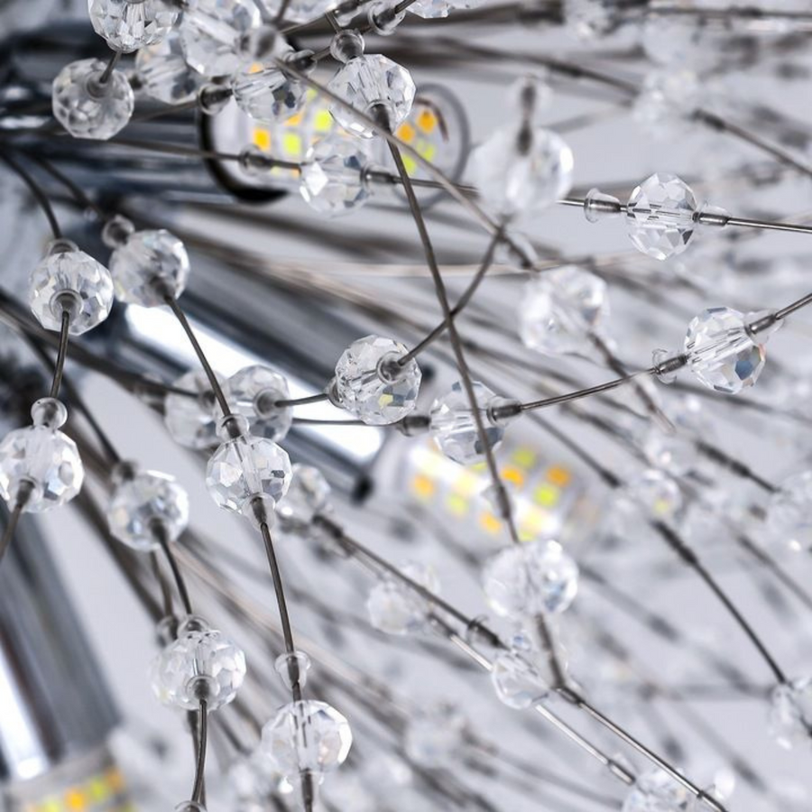 Crystal Chandelier RONDO Vivace, 5x G9, διάμετρος 40cm, Shiny Silver Modern Chandeliers Προεπιλεγμένος τίτλος Alessandro Design