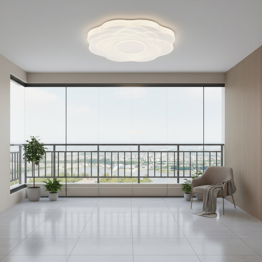 Φωτιστικό οροφής LED λουλουδιών 23 cm, 22W, 3000K / 4000K / 6000K, Λευκά, μεταλλικά και ακρυλικά φωτιστικά οροφής LED Προεπιλεγμένος τίτλος Alessandro Design