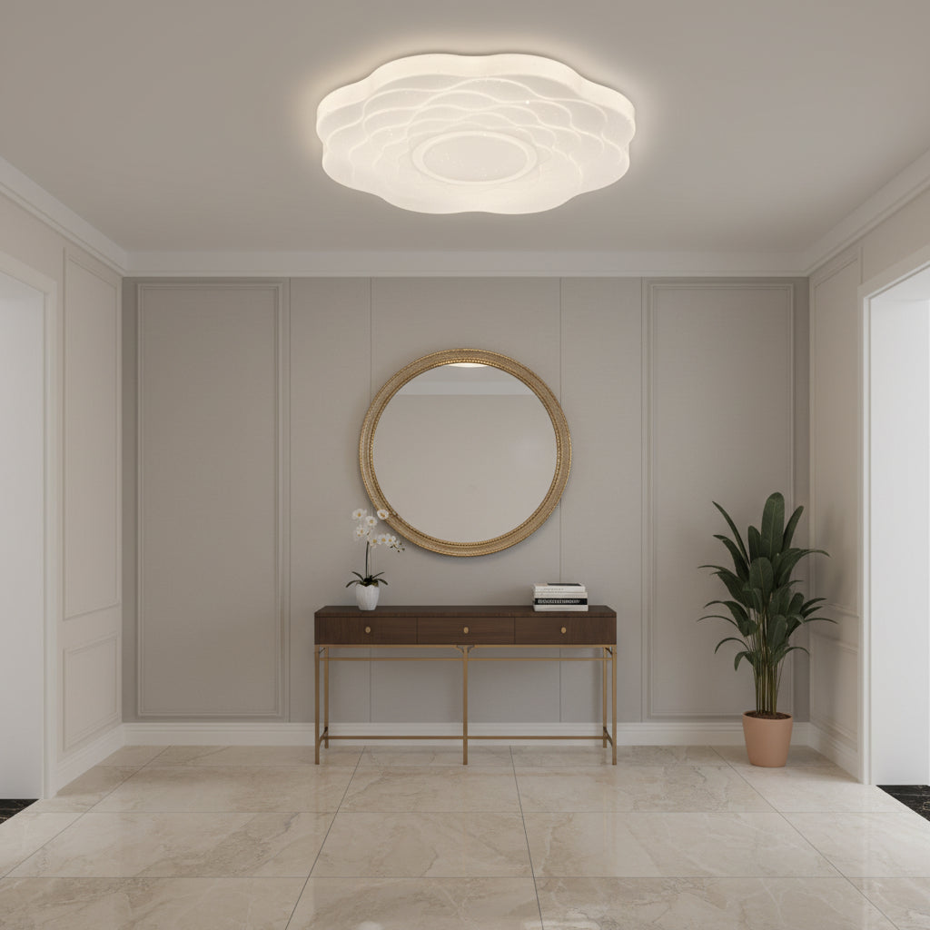 Φωτιστικό οροφής LED λουλουδιών 23 cm, 22W, 3000K / 4000K / 6000K, Λευκά, μεταλλικά και ακρυλικά φωτιστικά οροφής LED Προεπιλεγμένος τίτλος Alessandro Design