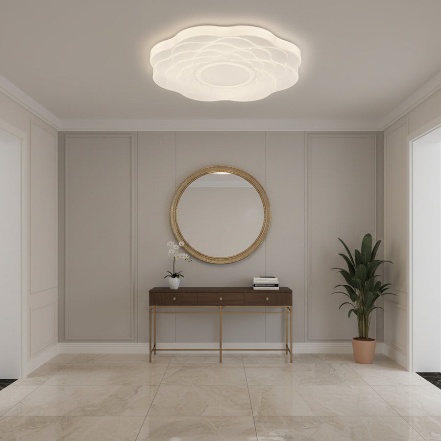 Φωτιστικό οροφής LED λουλουδιών 23 cm, 22W, 3000K / 4000K / 6000K, Λευκά, μεταλλικά και ακρυλικά φωτιστικά οροφής LED Προεπιλεγμένος τίτλος Alessandro Design