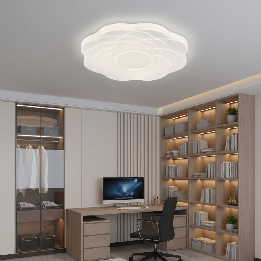 Φωτιστικό οροφής LED λουλουδιών 35 cm, 32W, 3000K / 4000K / 6000K, Λευκά, μεταλλικά και ακρυλικά φωτιστικά οροφής LED Προεπιλεγμένος τίτλος Alessandro Design