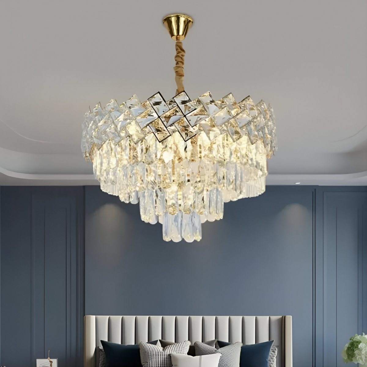 Crystal Chandelier WINDSOR Nobile 5xE14, Διάμετρος 39cm, Γυαλιστερό χρυσό, Ρυθμιζόμενο ύψος Crystal Chandeliers Προεπιλεγμένος τίτλος Alessandro Design