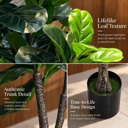 Τεχνητό Φυτό Δέντρο Τύπος Ficus, 180 cm, Πράσινο, με Γλάστρα