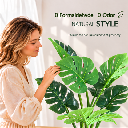 Τεχνητό φυτό Τύπος Monstera Deliciosa, 12 φύλλα, 190 cm, Πράσινο