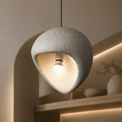 AERA Modern Chandelier, 30 cm, Suspended, 1 X E27, Grey, Metal and Foam, Adjustable Height Modern Chandeliers Προεπιλεγμένος τίτλος Alessandro Design