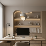 AERA Modern Chandelier, 30 cm, Suspended, 1 X E27, Grey, Metal and Foam, Adjustable Height Modern Chandeliers Προεπιλεγμένος τίτλος Alessandro Design