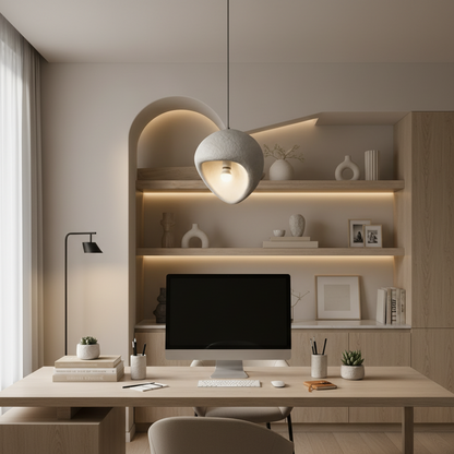 AERA Modern Chandelier, 30 cm, Suspended, 1 X E27, Grey, Metal and Foam, Adjustable Height Modern Chandeliers Προεπιλεγμένος τίτλος Alessandro Design
