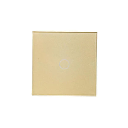 Απλός διακόπτης αφής Gold Secured Glass Προεπιλεγμένοι διακόπτες Τίτλος Alessandro Design