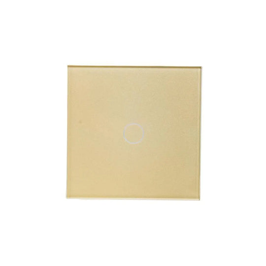Απλός διακόπτης αφής Gold Secured Glass Προεπιλεγμένοι διακόπτες Τίτλος Alessandro Design