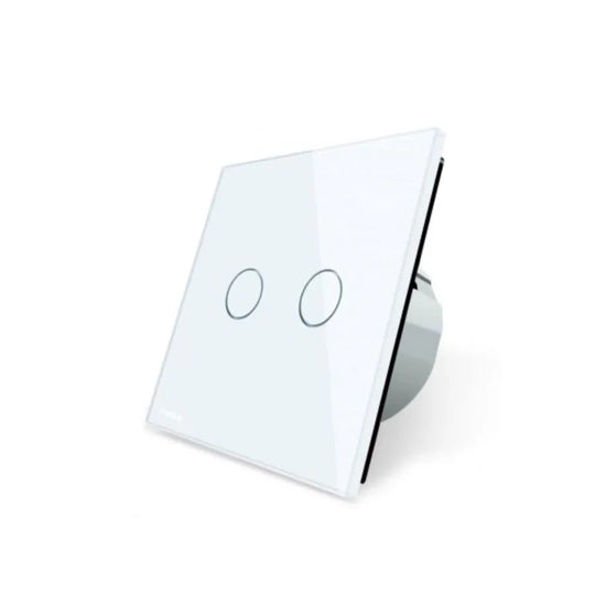 Touch Switch, Double, White, Secure Glass, Livolo Switches Προεπιλεγμένος τίτλος Alessandro Design