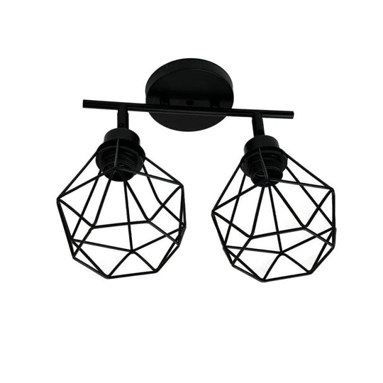 Aerope Chandelier, 2x E27, Metal, Black Industrial Chandeliers Προεπιλεγμένος τίτλος Alessandro Design