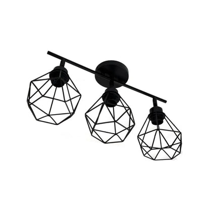 Lustra Ailyn 3x E27 Black Luster Industrial Προεπιλεγμένος τίτλος Alessandro Design