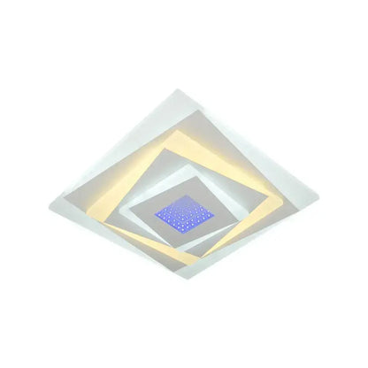 Πολυέλαιος LED NIVARA RGB 3D 40W, Κρύο/Ζεστό/Ουδέτερο φως, Λευκό