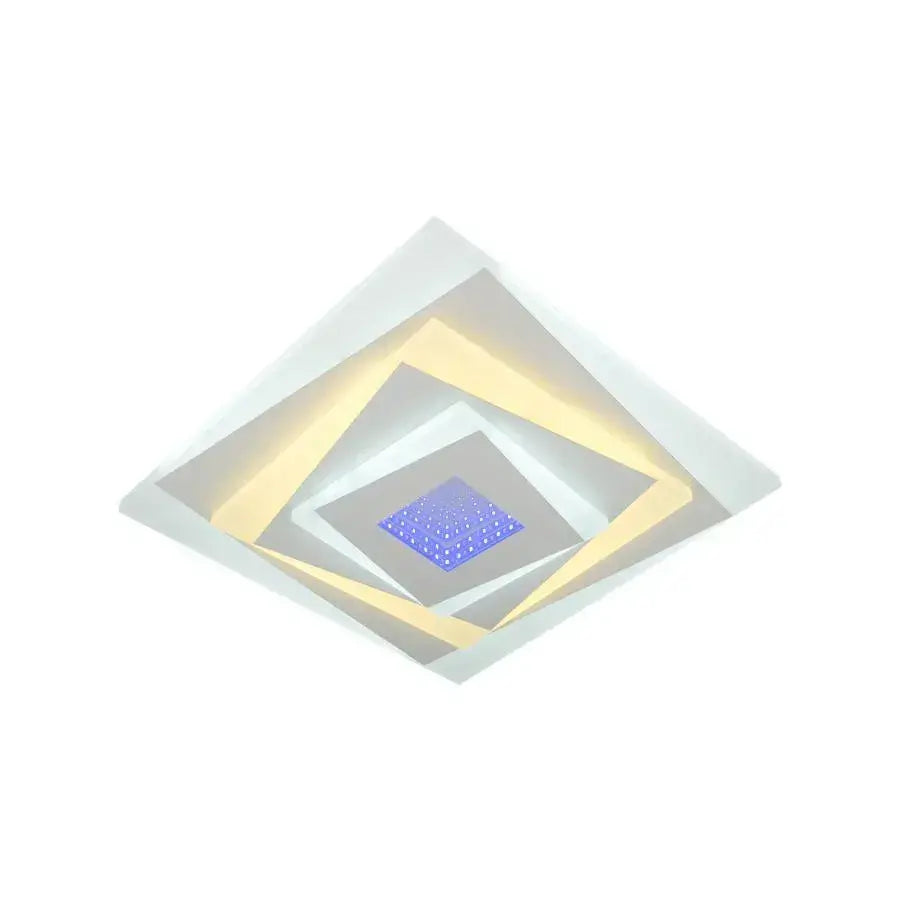 Πολυέλαιος LED NIVARA RGB 3D 40W, Κρύο/Ζεστό/Ουδέτερο φως, Λευκό