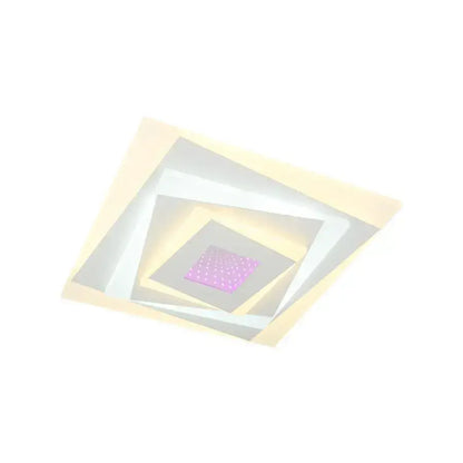 Πολυέλαιος LED NIVARA RGB 3D 40W, Κρύο/Ζεστό/Ουδέτερο φως, Λευκό