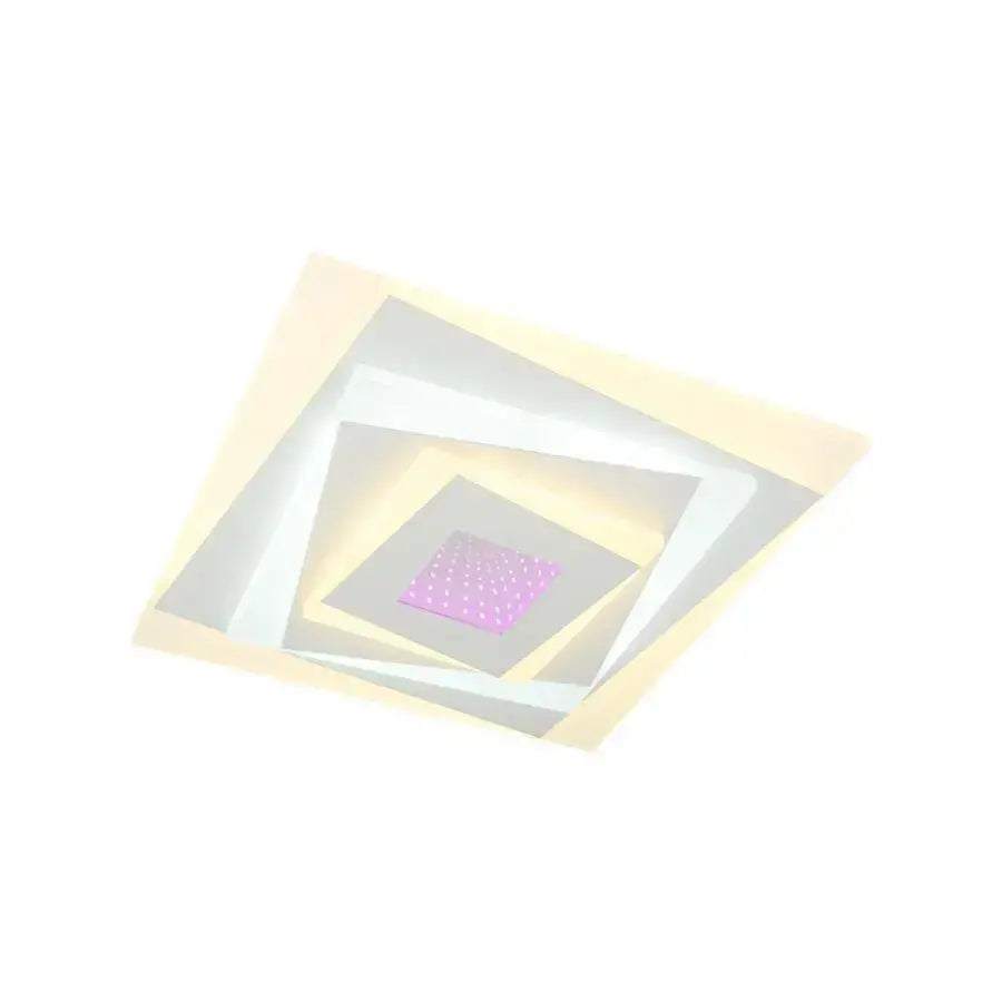 Πολυέλαιος LED NIVARA RGB 3D 40W, Κρύο/Ζεστό/Ουδέτερο φως, Λευκό
