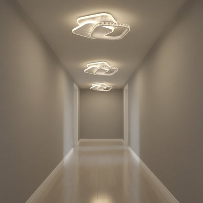 Κρυστάλλινος LED πολυέλαιος ANASTASIA 39W, Διάμετρος 30cm, Κρύο/Ζεστό/Ουδέτερο φως, Λευκό