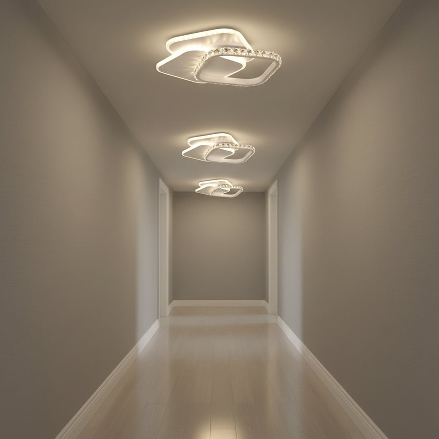 Κρυστάλλινος LED πολυέλαιος ANASTASIA 39W, Διάμετρος 30cm, Κρύο/Ζεστό/Ουδέτερο φως, Λευκό