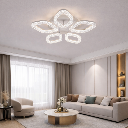 Πολυέλαιος LED με Τηλεχειριστήριο, 67W, Κρύο/Ζεστό/Ουδέτερο φως, Ρυθμιζόμενο, Χρυσό Πολυέλαιοι LED με Τηλεχειριστήριο Προεπιλεγμένος τίτλος Alessandro Design