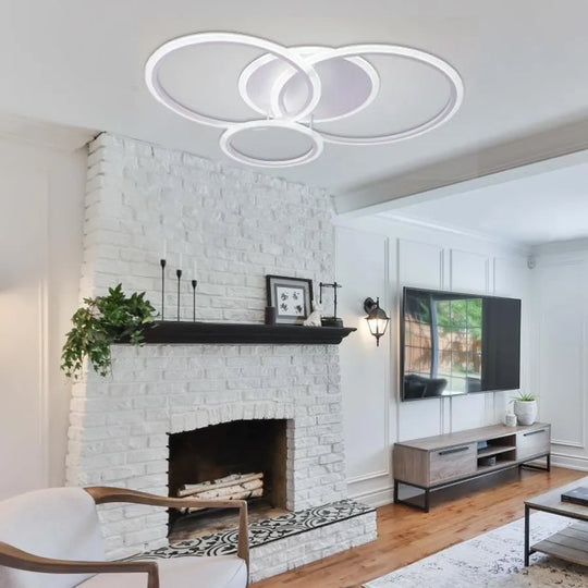 Πολυέλαιος LED με τηλεχειριστήριο LUCY 69W, 4 κύκλοι, κρύο/θερμό/ουδέτερο φως, ρυθμιζόμενο, λευκός πολυέλαιος LED με τηλεχειριστήριο Προεπιλεγμένος τίτλος Alessandro Design