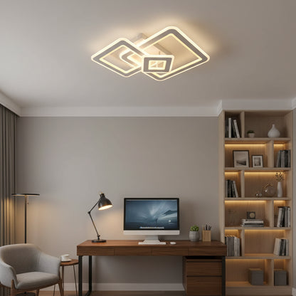 Πολυέλαιος LED Horetensia με τηλεχειριστήριο, 116 W, ρυθμιζόμενο, ζεστό/ουδέτερο/ψυχρό φως, λευκοί πολυέλαιοι LED με τηλεχειριστήριο Προεπιλεγμένος τίτλος Alessandro Design