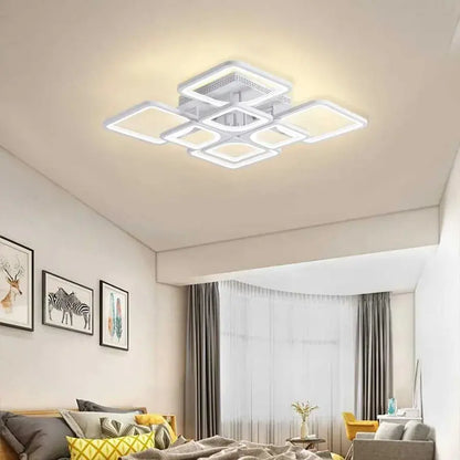 Πολυέλαιος LED με τηλεχειριστήριο ZOE 138W, 8 τετράγωνα, κρύο/θερμό/ουδέτερο φως, ρυθμιζόμενο, λευκός πολυέλαιος LED με τηλεχειριστήριο Προεπιλεγμένος τίτλος Alessandro Design