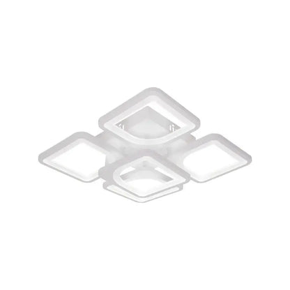 Πολυέλαιος LED με τηλεχειριστήριο FELY 80W, 5 τετράγωνα, κρύο/θερμό/ουδέτερο φως, ρυθμιζόμενο, λευκός πολυέλαιος LED με τηλεχειριστήριο Προεπιλεγμένος τίτλος Alessandro Design