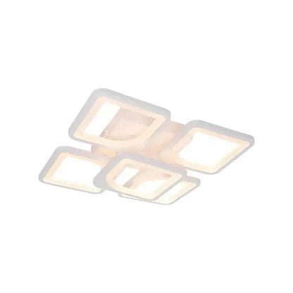 Πολυέλαιος LED με τηλεχειριστήριο FELY 80W, 5 τετράγωνα, κρύο/θερμό/ουδέτερο φως, ρυθμιζόμενο, λευκός πολυέλαιος LED με τηλεχειριστήριο Προεπιλεγμένος τίτλος Alessandro Design