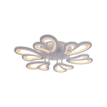 Πολυέλαιος LED με τηλεχειριστήριο BLOSSOM 78W, 6 πέταλα, Διάμετρος 60 cm, Κρύο/Ζεστό/Ουδέτερο φως, Ρυθμιζόμενο, Λευκός πολυέλαιος LED με τηλεχειριστήριο Προεπιλεγμένος τίτλος Alessandro Design
