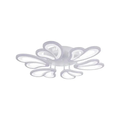 Πολυέλαιος LED με τηλεχειριστήριο BLOSSOM 78W, 6 πέταλα, Διάμετρος 60 cm, Κρύο/Ζεστό/Ουδέτερο φως, Ρυθμιζόμενο, Λευκός πολυέλαιος LED με τηλεχειριστήριο Προεπιλεγμένος τίτλος Alessandro Design