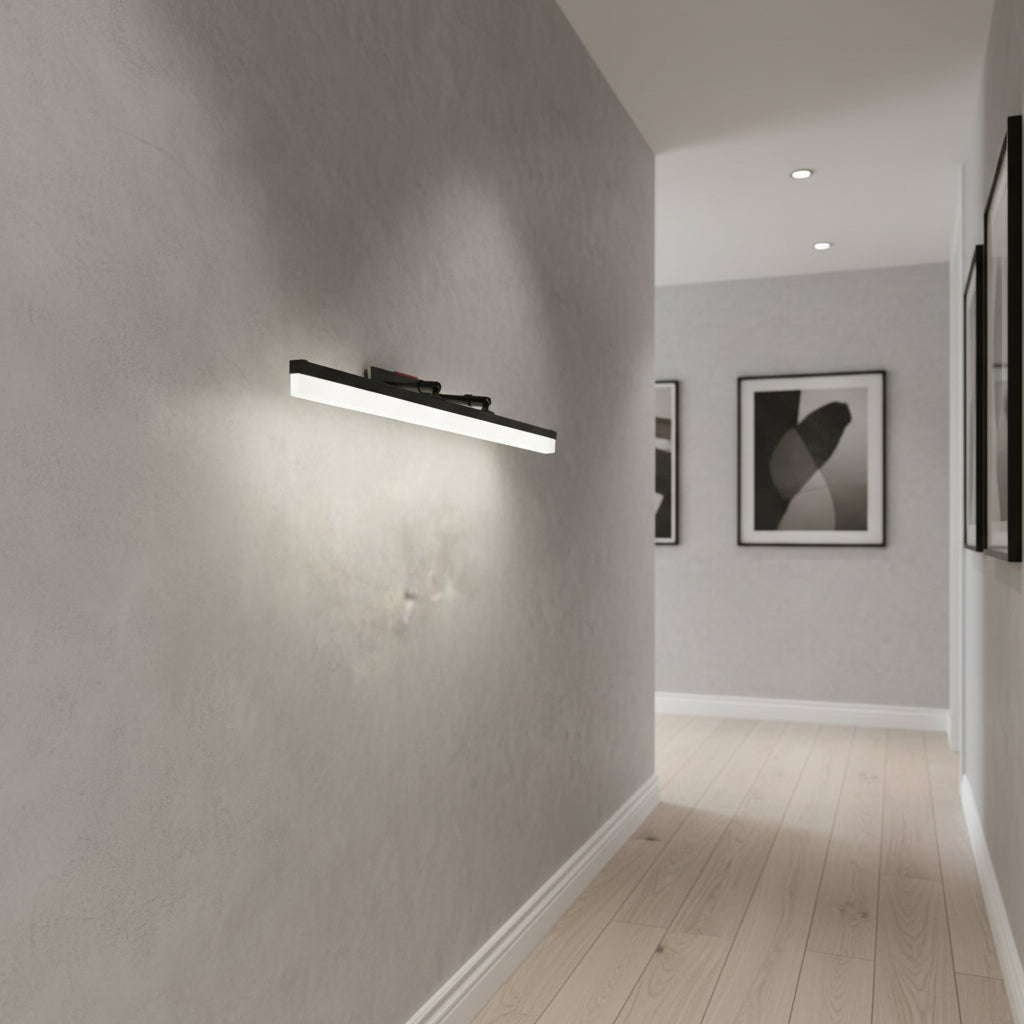 Φωτιστικό τοίχου LED, MALAWI, 6W, γραμμικό, Θερμό/Ουδέτερο/Κρύο φως, Μαύρα εσωτερικά φώτα τοίχου Προεπιλεγμένος τίτλος Alessandro Design