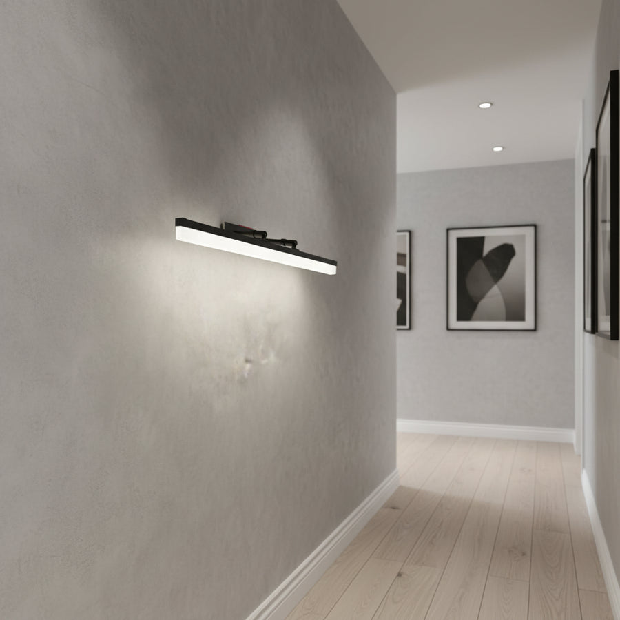 Φωτιστικό τοίχου LED, MALAWI, 6W, γραμμικό, Θερμό/Ουδέτερο/Κρύο φως, Μαύρα εσωτερικά φώτα τοίχου Προεπιλεγμένος τίτλος Alessandro Design