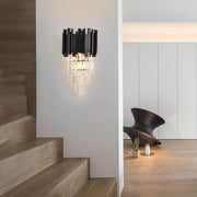 BLOIS Piccolo Cristal Chandelier Light, 2xE14, Μαύρο προεπιλεγμένα φώτα τοίχου εσωτερικού χώρου Τίτλος Alessandro Design