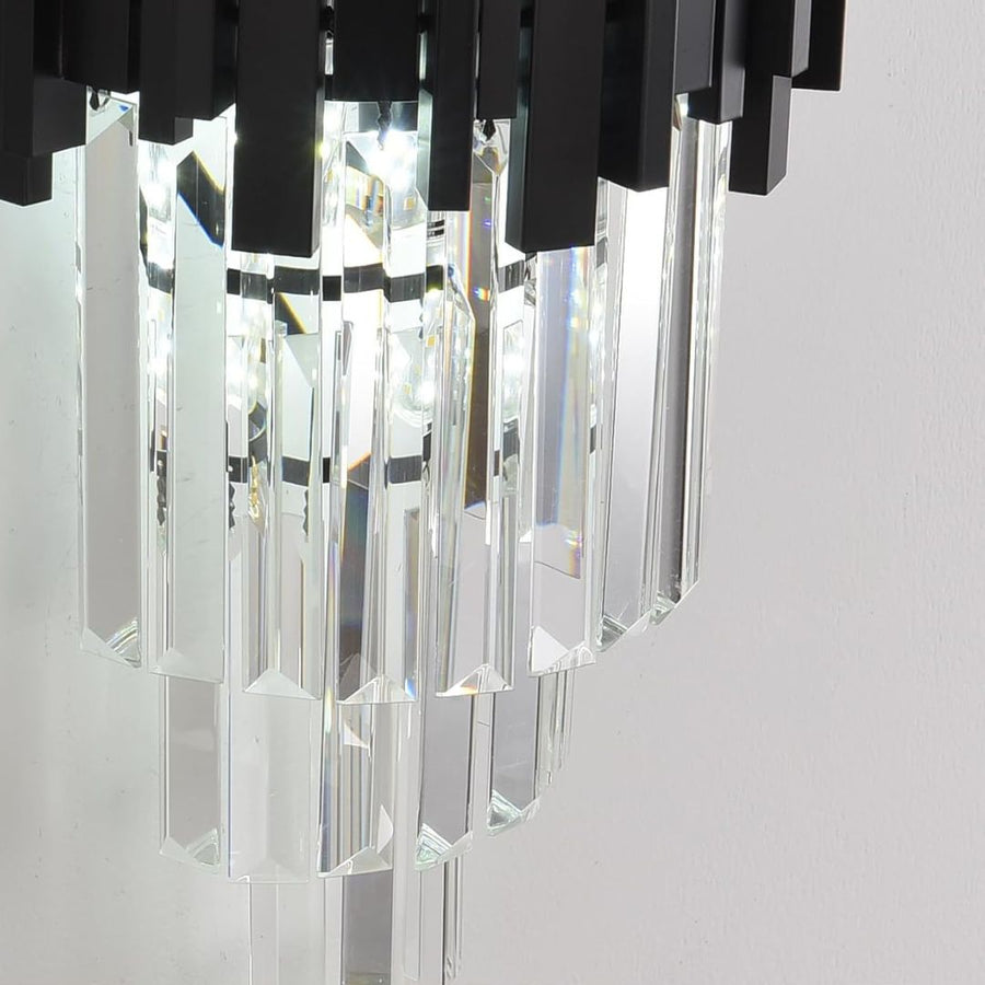 BLOIS Piccolo Cristal Chandelier Light, 2xE14, Μαύρο προεπιλεγμένα φώτα τοίχου εσωτερικού χώρου Τίτλος Alessandro Design