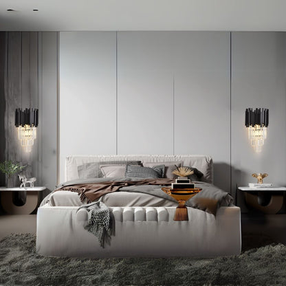 BLOIS Piccolo Cristal Chandelier Light, 2xE14, Μαύρο προεπιλεγμένα φώτα τοίχου εσωτερικού χώρου Τίτλος Alessandro Design