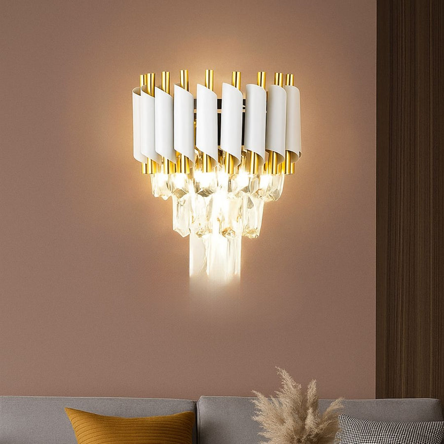 Crystal Chandelier Light VERSAILLES Piccolo, 2xE14, Λευκό Προεπιλεγμένο Εσωτερικό Φωτιστικό τοίχου Τίτλος Alessandro Design